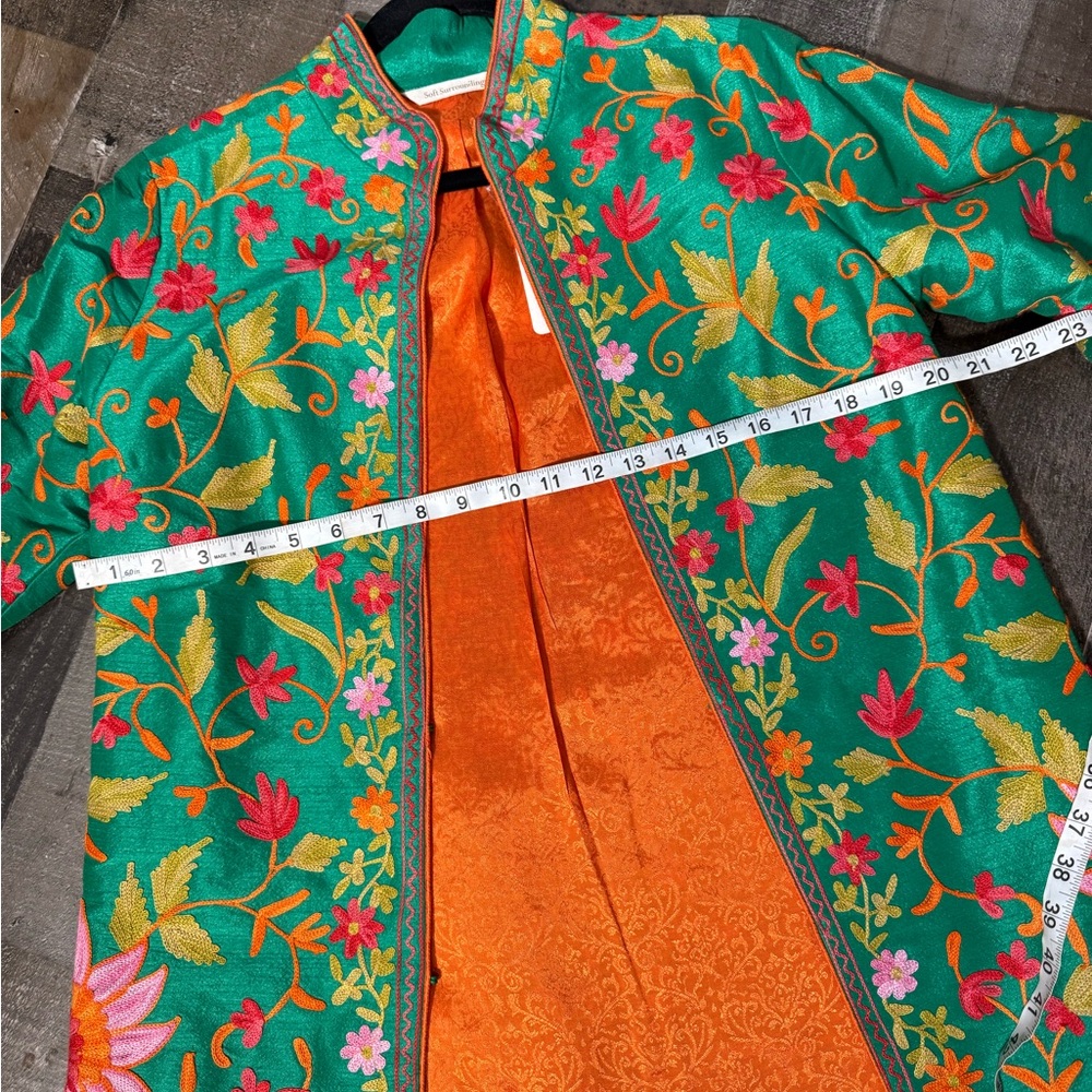 NWT Soft Surroundings Floral Embroidered Jacket- XS - Picture 5 of 9